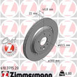 Load image into Gallery viewer, Zimmermann Coated Brake Disc 3715 fits 2007-2018 Volvo S60 / 2007-2018 Volvo S80 / 2008-2018 Volvo V60 / 2008-2016 Volvo V70