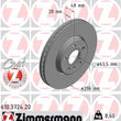 Load image into Gallery viewer, Zimmermann Coated Brake Disc 3724 fits 2019-2025 Volvo S60 / 2017-2021 Volvo S90 / 2019-2024 Volvo V60 / 2020-2024 Volvo V...