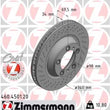 Load image into Gallery viewer, Zimmermann Coated Brake Disc 460.4501.20 fits 2012-2016 Porsche 911 / 2016 Porsche Boxster - Side View