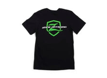 Load image into Gallery viewer, Zone Offroad Black Premium Cotton T-Shirt - Green Logo - 5XL - Side View