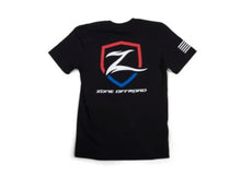 Load image into Gallery viewer, Zone Offroad Black Premium Cotton T-Shirt w/ Patriotic Zone Logos - Medium - Side View