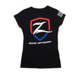 Load image into Gallery viewer, Zone Offroad Black Premium Cotton T-Shirt w/ Patriotic Zone Logos - Womens - L - Side View