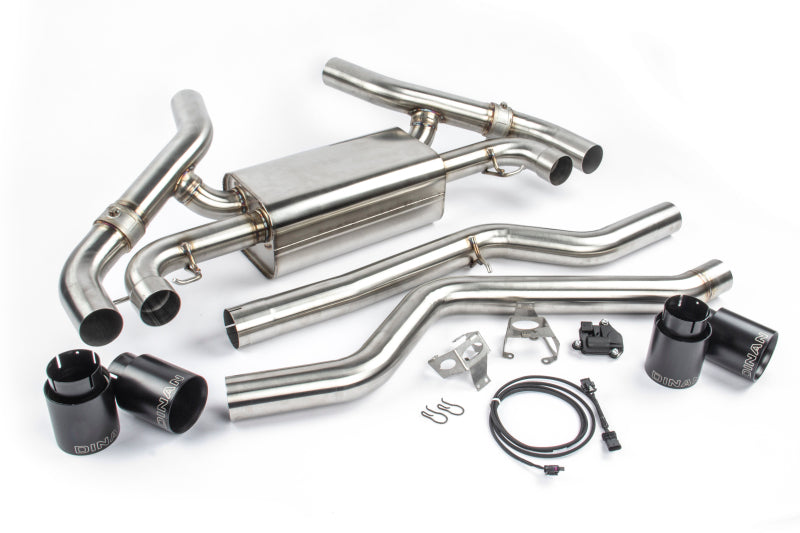 Dinan Free Flow Axleback Exhaust System - Black Tips fits 2020-2026 BMW M340i, M340I xDrive / 2021-2026 BMW M440I / 2022-2024 BMW M440I Gran COUPE / 2021-2024 BMW M440I xDrive / 2022-2024 BMW M440I xDrive Gran COUPE