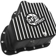 Load image into Gallery viewer, aFe 011-16 GM Diesel Trucks V8-6.6L LML Engine Oil Pan Black POWER Pro Series w/ Machined Fins - Side View
