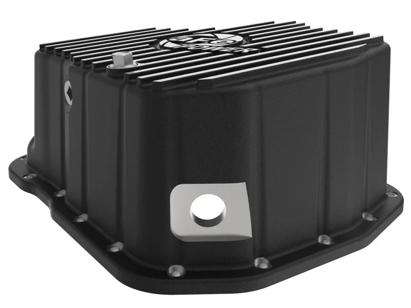 aFe 011-16 GM Diesel Trucks V8-6.6L LML Engine Oil Pan Black POWER Pro Series w/ Machined Fins - Additional View 6