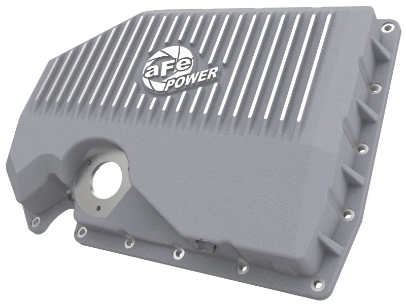 aFe 05-19 VW 1.8L/2.0L w/ Oil Sensor Engine Oil Pan Raw POWER Street Series w/ Machined Fins - Main Product View