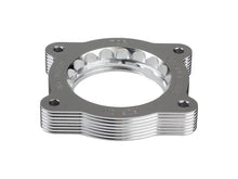 Load image into Gallery viewer, aFe 07-13 Chevrolet Silverado 1500/GMC Sierra 1500 Silver Bullet Throttle Body Spacer - Silver - Back View