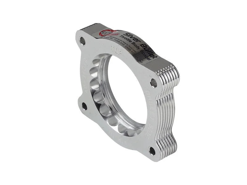 aFe 07-13 Chevrolet Silverado 1500/GMC Sierra 1500 Silver Bullet Throttle Body Spacer - Silver - Additional View 5