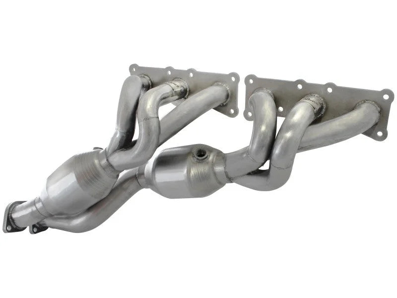 aFe 08-13 BMW 128i (E82/88) L6 3.0L Twisted Steel 304 Stainless Steel Long Tube Header w/ Cat - Main Product View