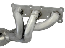Load image into Gallery viewer, aFe 08-13 BMW 128i (E82/88) L6 3.0L Twisted Steel 304 Stainless Steel Long Tube Header w/ Cat - Installation View