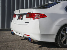 Load image into Gallery viewer, aFe 09-14 Acura TSX L4 2.4L Takeda 2-1/2in to 2-1/4in 304 SS Cat-Back Exhaust System w/BlueFlame Tip - Back View