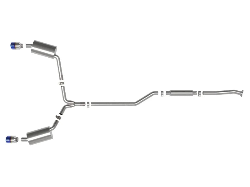 aFe 09-14 Acura TSX L4 2.4L Takeda 2-1/2in to 2-1/4in 304 SS Cat-Back Exhaust System w/BlueFlame Tip - Additional View 6