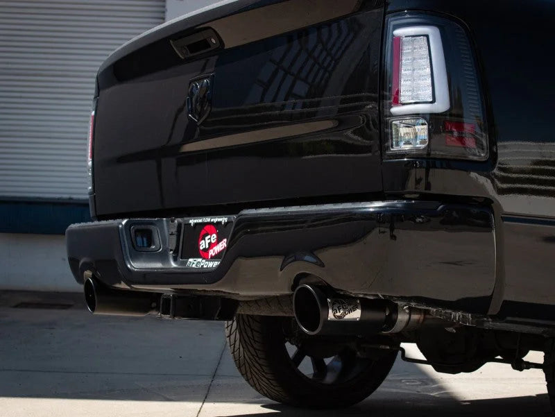 aFe 09-18 Ram 1500 V8 5.7L Hemi Gemini XV 3in 304 SS Cat-Back Exhaust w/ Black Tips - Installation View