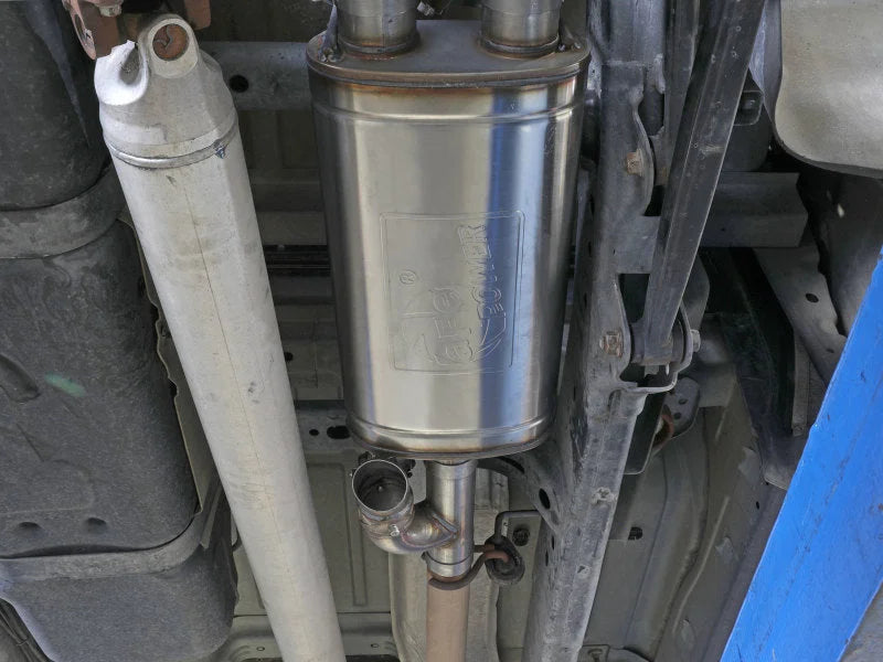 aFe 09-18 Ram 1500 V8 5.7L Hemi Gemini XV 3in 304 SS Cat-Back Exhaust w/ Polished Tips - Installation View