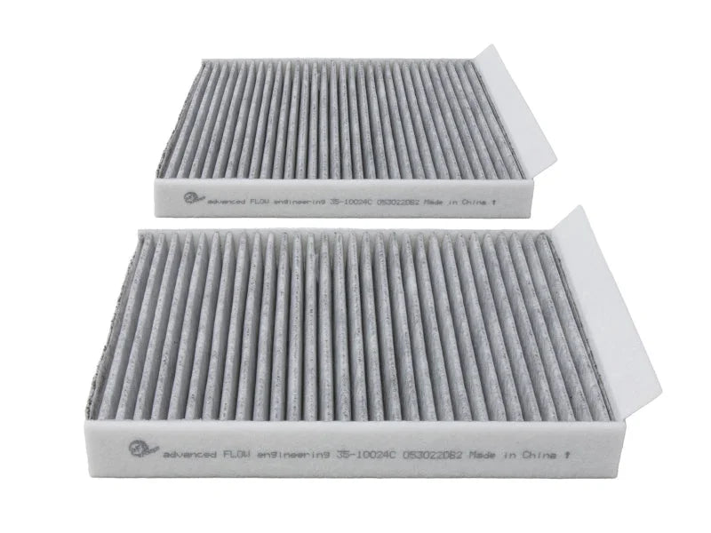 aFe 09-19 BMW 5/6/7 Series Various Models Carbon Cabin Air Filter (Pair) - Installation View