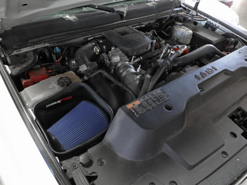 aFe 11-16 GM Silverado / Sierra 2500/3500HD (6.6L V8) MagnumFORCE Intake Stage-2 Pro 5R - Side View