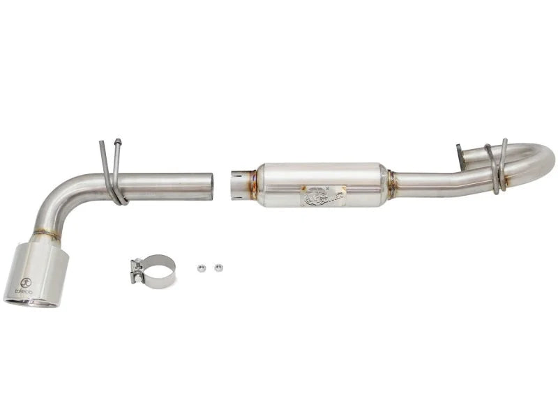 aFe 11-16 Scion TC L4-2.5L 304SS 2-1/4in to 2-1/2in Axle-Back Takeda Exhaust w/ Polished Tip - Installation View
