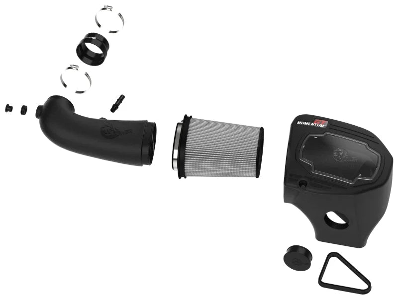 aFe 11-23 Dodge Challenger V8 5.7L Momentum GT Cold Air Intake System w/ Pro DRY S Filter - Side View
