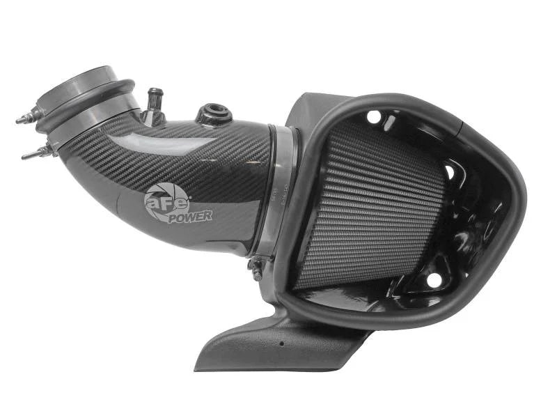 aFe 12-21 Jeep Grand Cherokee 6.4L Track Series Carbon Fiber Cold Air Intake w/Pro Dry S Filter - Back View