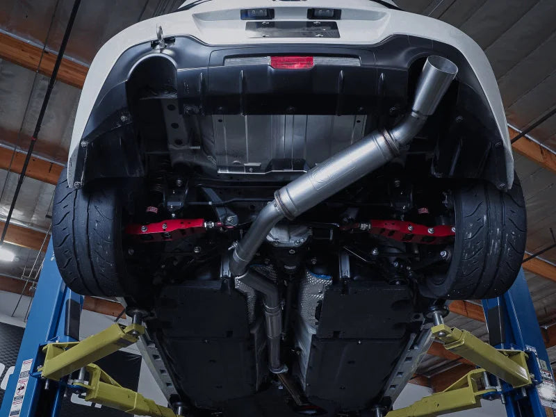 aFe 13-22 Toyota GR86/FR-S/BRZ H4-2.0L/2.4L Takeda 3in 304 SS Cat-Back Exhaust System w/ Brushed Tip - Installation View
