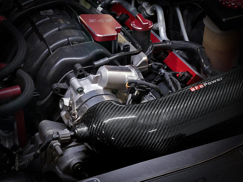 aFe 13-23 Dodge Challenger / 13-23 Chrysler 300 V8 5.7L/6.4L 90mm Throttle Body - Side View