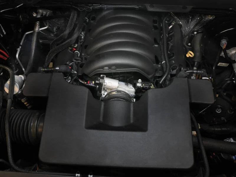 aFe 14-23 GM Trucks/SUV POWER 87mm Throttle Body - Side View