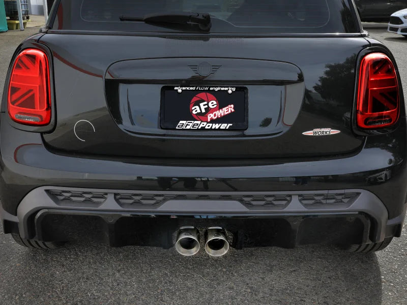 aFe 14-24 Mini Cooper S MACH Force-Xp 3in to 2-1/2in 304SS Cat-Back Exhaust w/ Polished Tip - Installation View