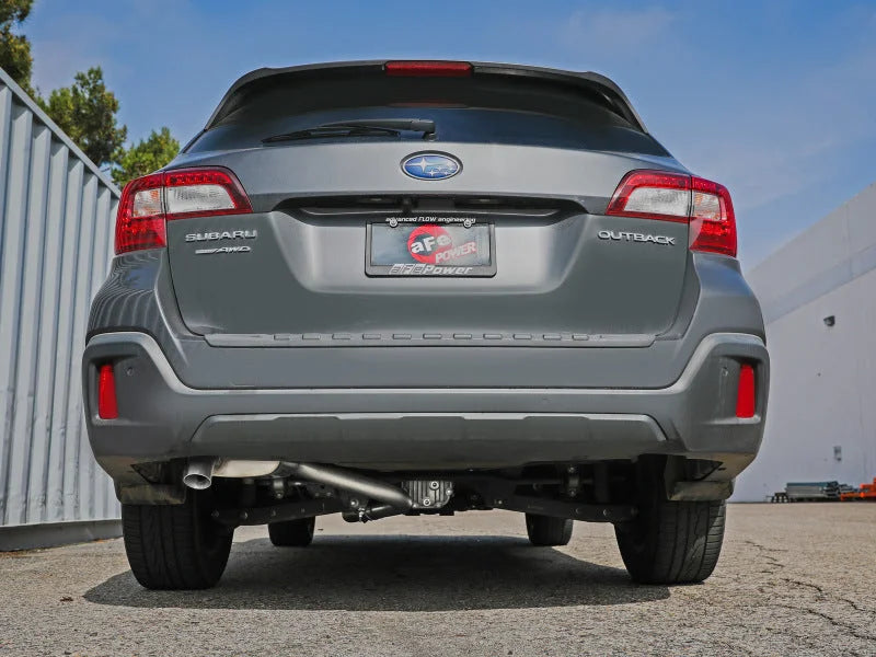 aFe 15-19 Subaru Outback H4 2.5L Takeda 2.5in 304 SS Cat-Back Exhaust - Installation View
