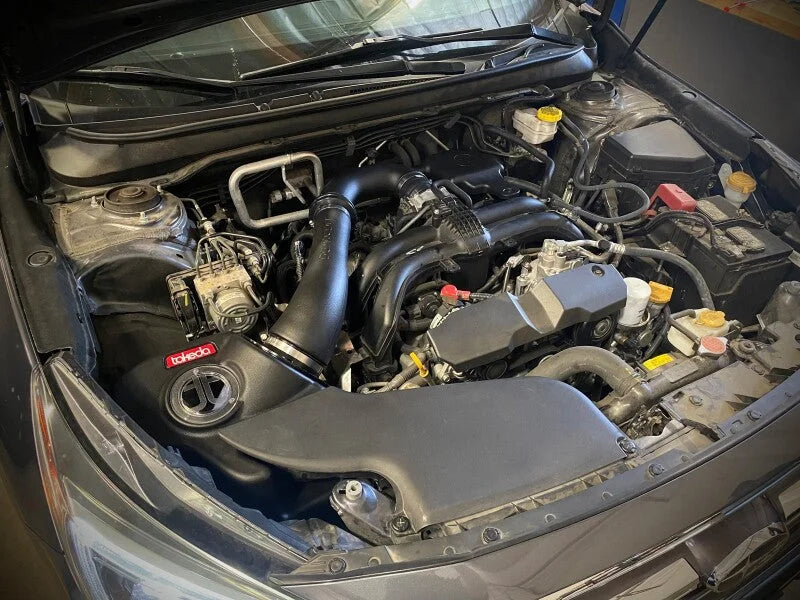 aFe 15-19 Subaru Outback H4-2.5L Takeda Momentum Cold Air Intake System w/ Pro Dry S Media - Side View