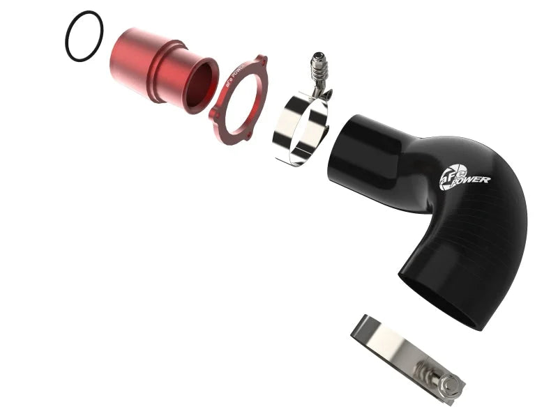 aFe 15-19 VW GTI Turbocharger Inlet Pipe - Red - Installation View
