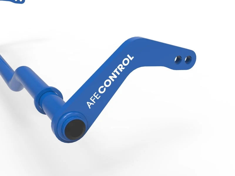 aFe 15-19 Volkswagen Golf R (MK7) L4-2.0L (t) CONTROL Series Rear Sway Bar - Blue - Back View