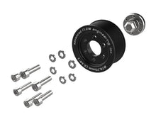 Load image into Gallery viewer, aFe 15-23 Dodge Challenger / 15-23 Dodge Charger SRT Hellcat 3.10in Supercharger Power Pulley Kit - Installation View