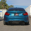 Load image into Gallery viewer, aFe 16-18 BMW M2 L6-3.0L MACH Force-Xp 3in to 2.5in 304 SS Cat-Back Exhaust System-Quad Black Tips - Back View