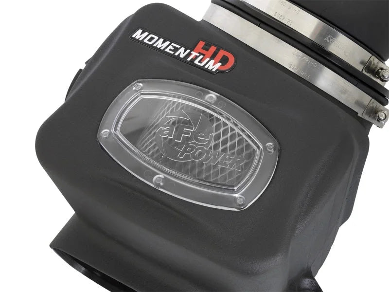 aFe 16-19 Nissan Titan XD V8 5.0L Momentum HD Cold Air Intake System w/ Pro DRY S Media - Back View