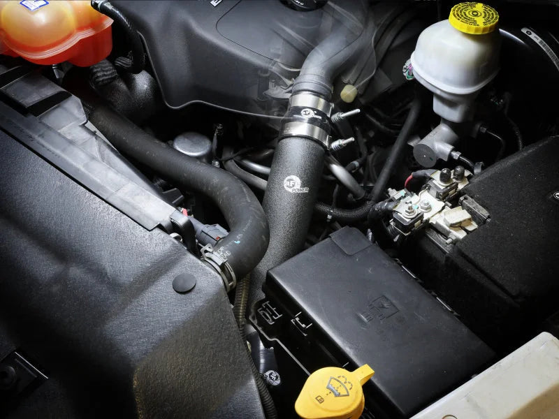 aFe 16-19 RAM 1500 V6 3.0L (TD) BladeRunner 3in Aluminum Hot Charge Pipe - Black - Side View