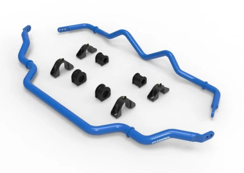 aFe 16-21 Infiniti Q50/Q60 3.0L (tt) Front and Rear Sway Bar Set Blue - Additional View 5