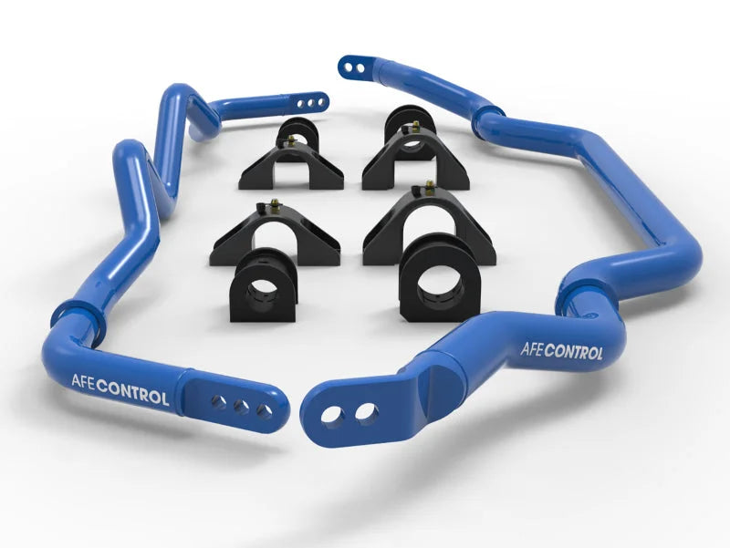 aFe 16-21 Infiniti Q50/Q60 3.0L (tt) Front and Rear Sway Bar Set Blue - Additional View 8