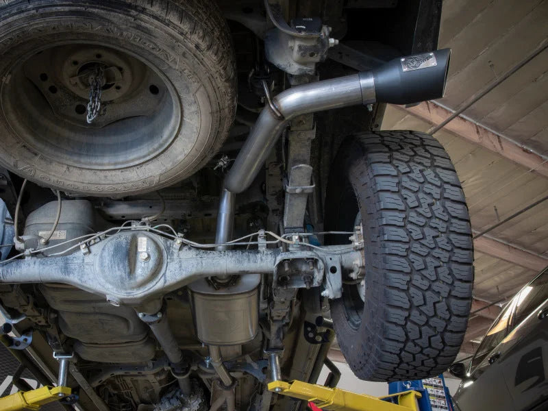 aFe 16-22 Toyota Tacoma Apollo GT Series 2.5in. - 3in. 409 SS Cat-Back Exhaust System w/ Black Tip - Side View