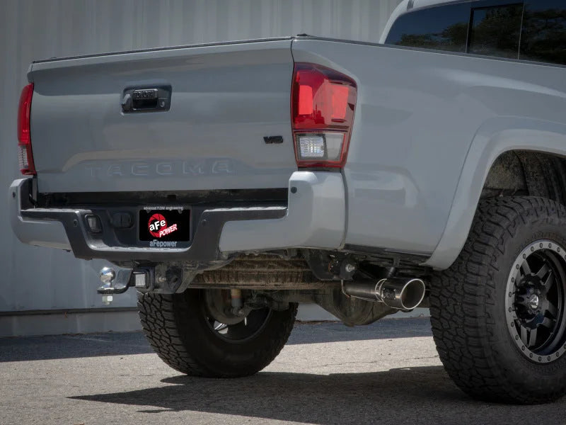 aFe 16-22 Toyota Tacoma Apollo GT Series 2.5in. - 3in. 409 SS Cat-Back Exhaust System w/ Black Tip - Installation View