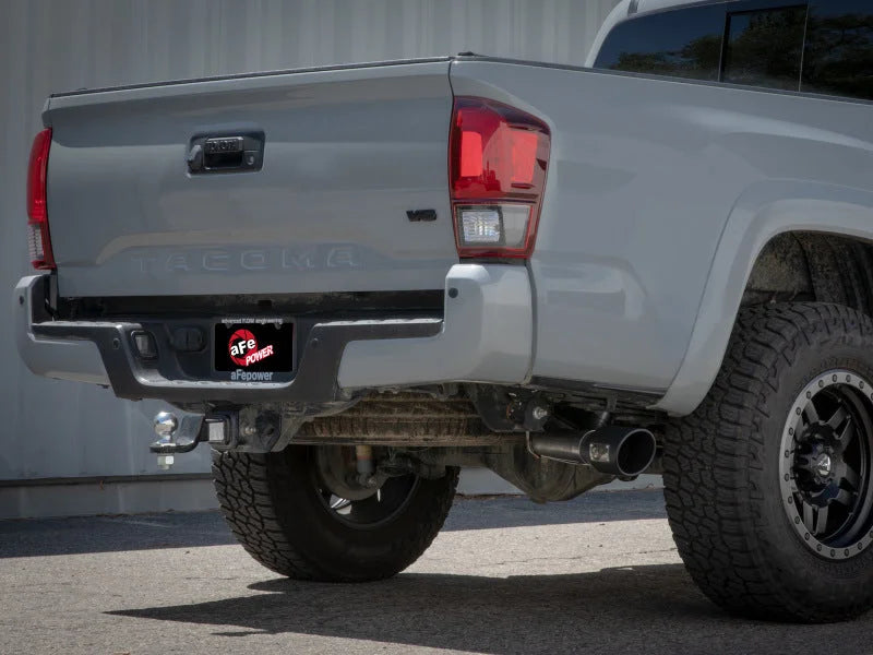 aFe 16-22 Toyota Tacoma Apollo GT Series 2.5in. - 3in. 409 SS Cat-Back Exhaust w/ Polished Tip - Side View