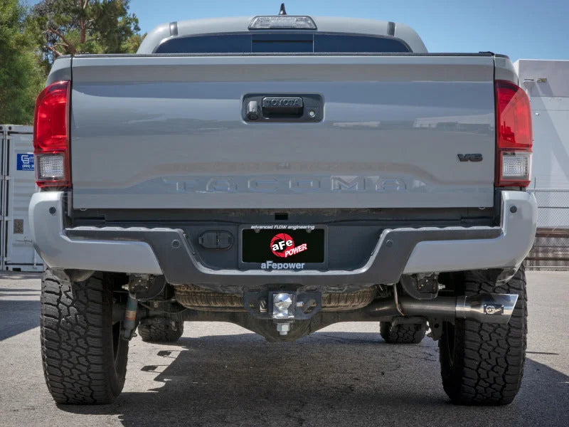 aFe 16-22 Toyota Tacoma Apollo GT Series 2.5in. - 3in. 409 SS Cat-Back Exhaust w/ Polished Tip - Installation View