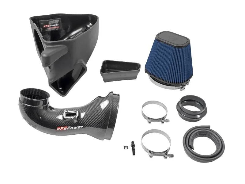 aFe 17-12 Chevrolet Camaro ZL1 (6.2L-V8) Track Series Carbon Fiber CAI System w/ Pro 5R Filters - Back View