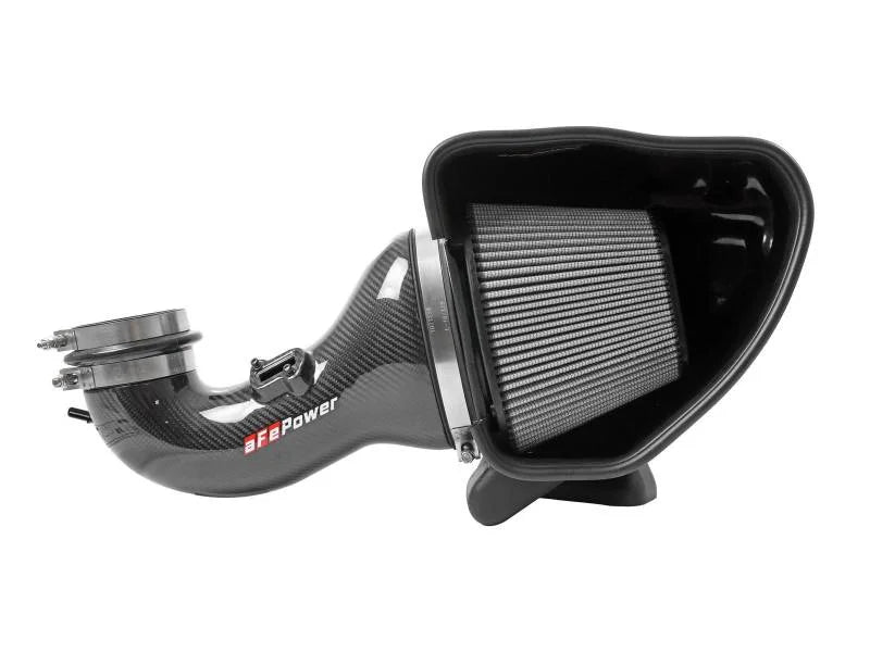 aFe 17-12 Chevrolet Camaro ZL1 (6.2L-V8) Track Series Carbon Fiber CAI System w/ Pro-DRY S Filters - Back View