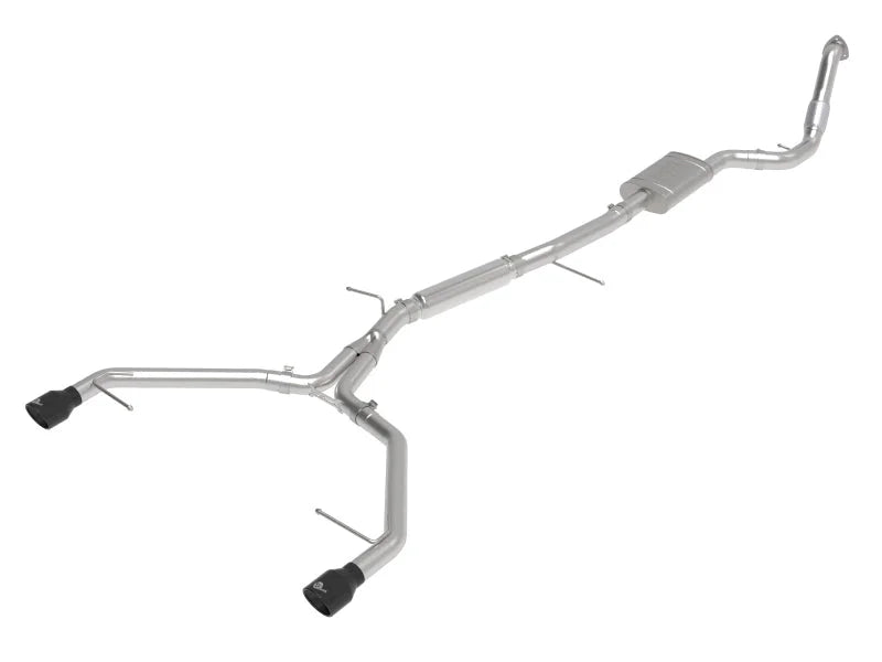 aFe 17-19 Audi A4 (B9) MACH Force-Xp 3in to 2.5in 304 SS Cat-Back Exhaust System-Dual SS Tips - Main Product View