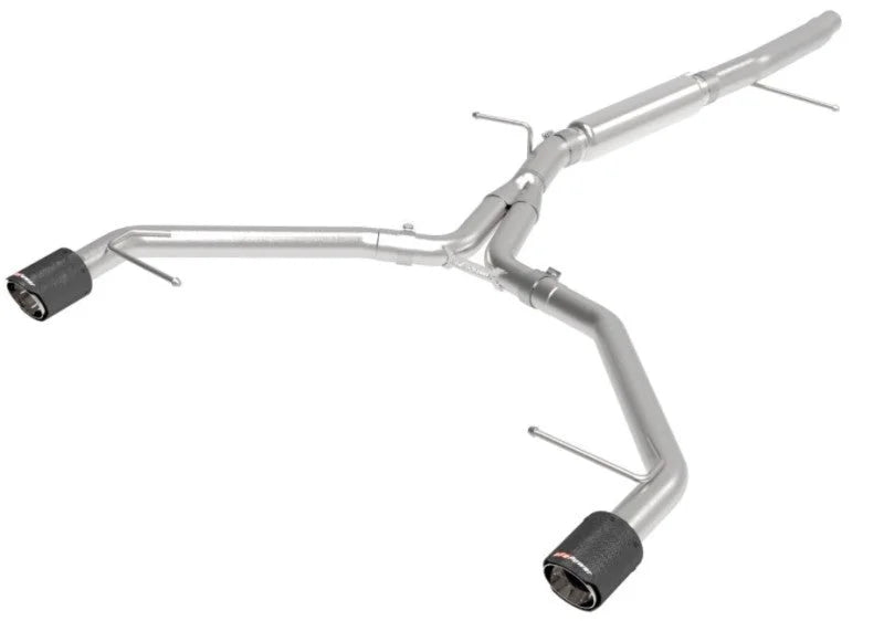 aFe 17-19 Audi A4 (L4-2.0L) MACH Force-Xp  Stainless Steel Axle-Back Exhaust System - Carbon Tip - Additional View 9