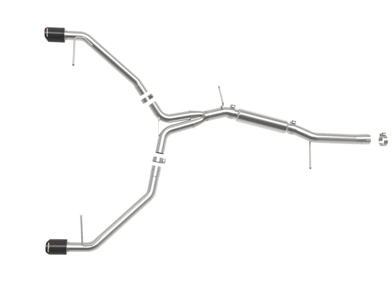 aFe 17-19 Audi A4 (L4-2.0L) MACH Force-Xp  Stainless Steel Axle-Back Exhaust System - Carbon Tip - Additional View 10