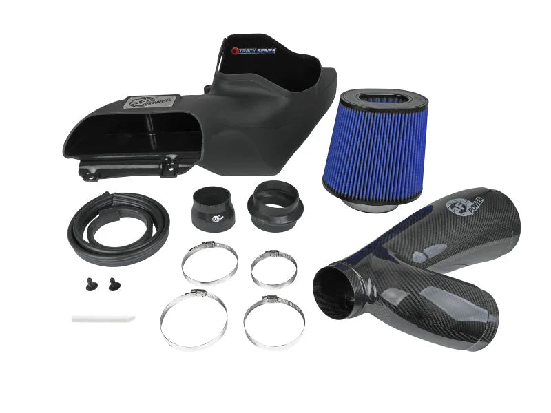 aFe 17-20 Ford F-150/Raptor Track Series Carbon Fiber Cold Air Intake System With Pro 5R Filters - Installation View