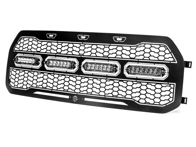 aFe 17-20 Ford Raptor w/o FFC Scorpion Grill w/ LEDs - Main Product View