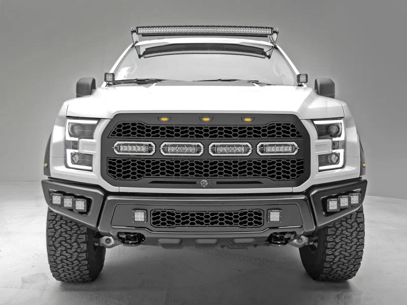 aFe 17-20 Ford Raptor w/o FFC Scorpion Grill w/ LEDs - Side View