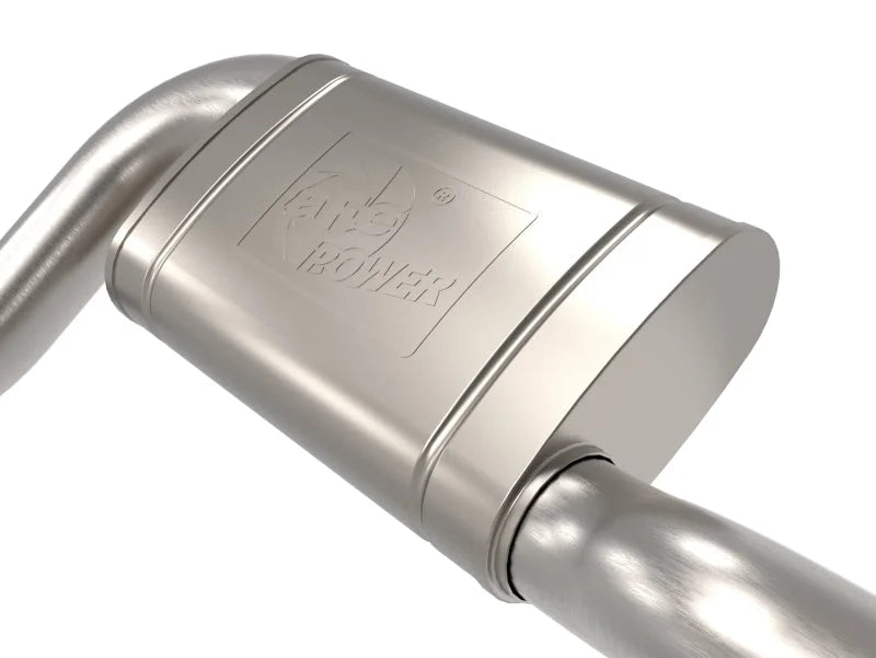 aFe 17-21 Alfa Romeo Giulia L4-2.0L (t) Mach Force-Xp 2in to 2-1/2in 304SS Cat-Back Exhaust - Back View